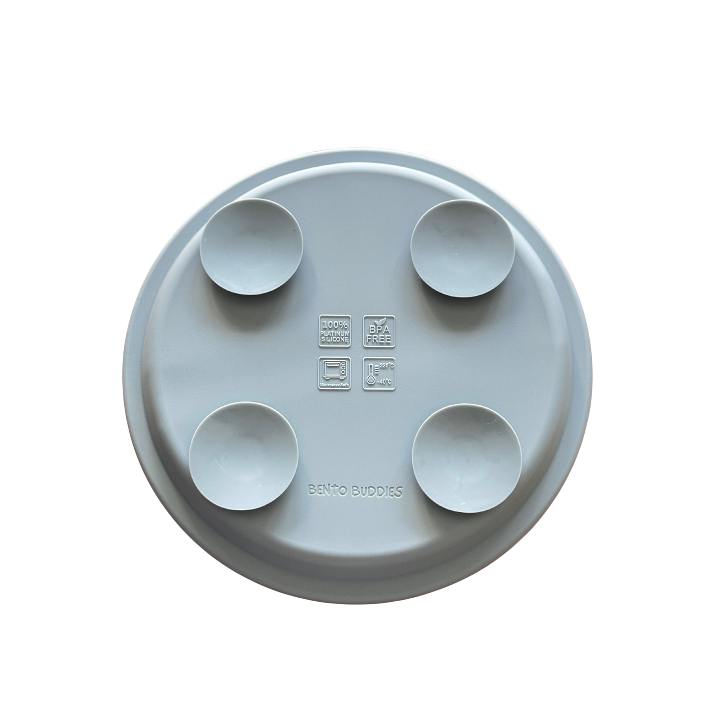 Everyday Stainless-Steel Portion Plate - Ash Blue