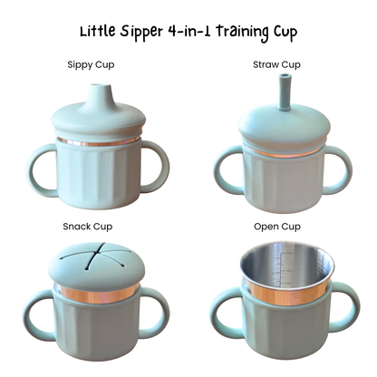 Little Sipper™ 4-in-1 Stainless Steel Cup - Duck Egg Blue