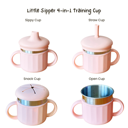 Little Sipper™ 4-in-1 Stainless Steel Cup - Blush