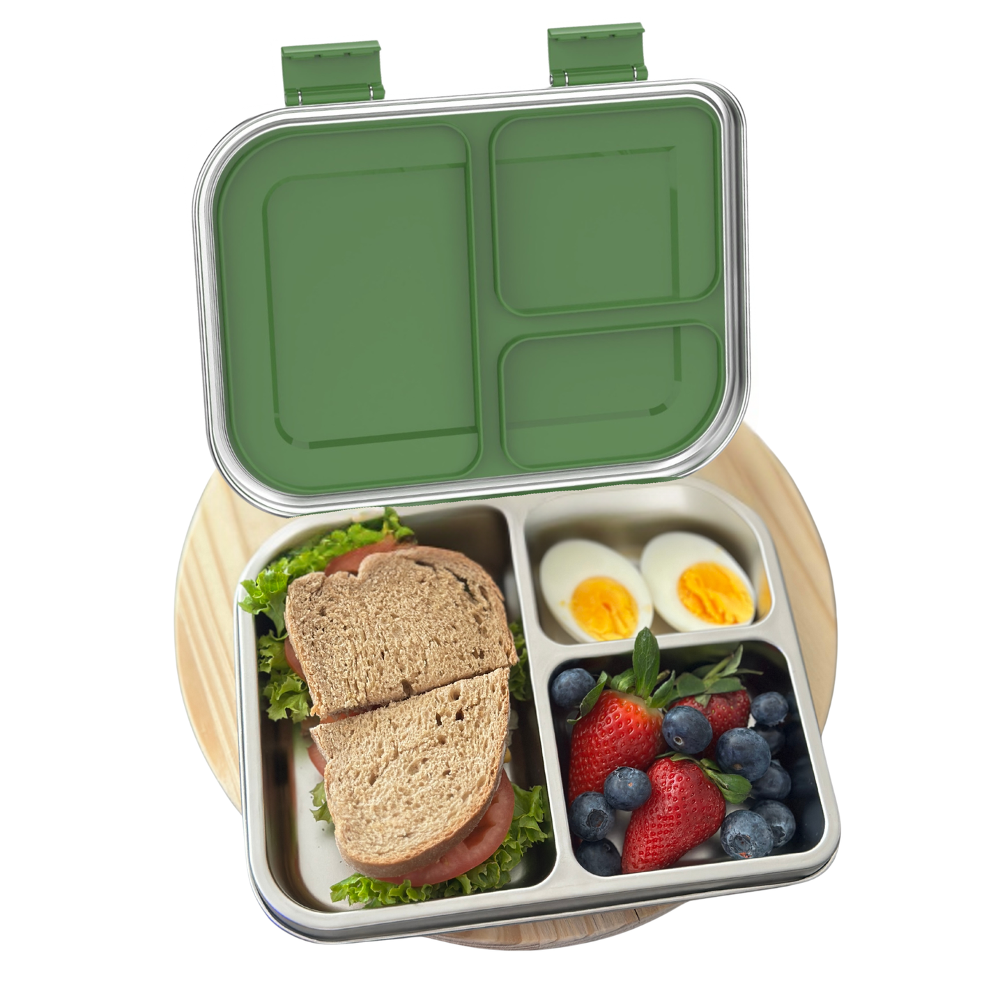 Bento Box - Three Part - Forest Green