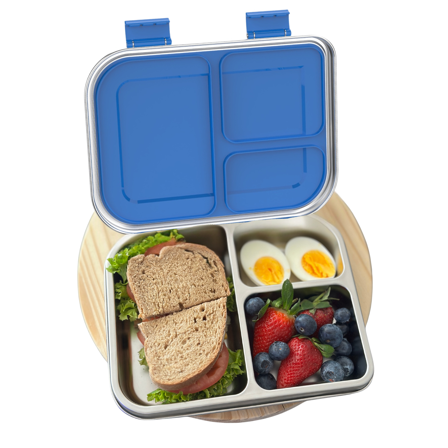 Bento Box - Three Part - Blazing Blue