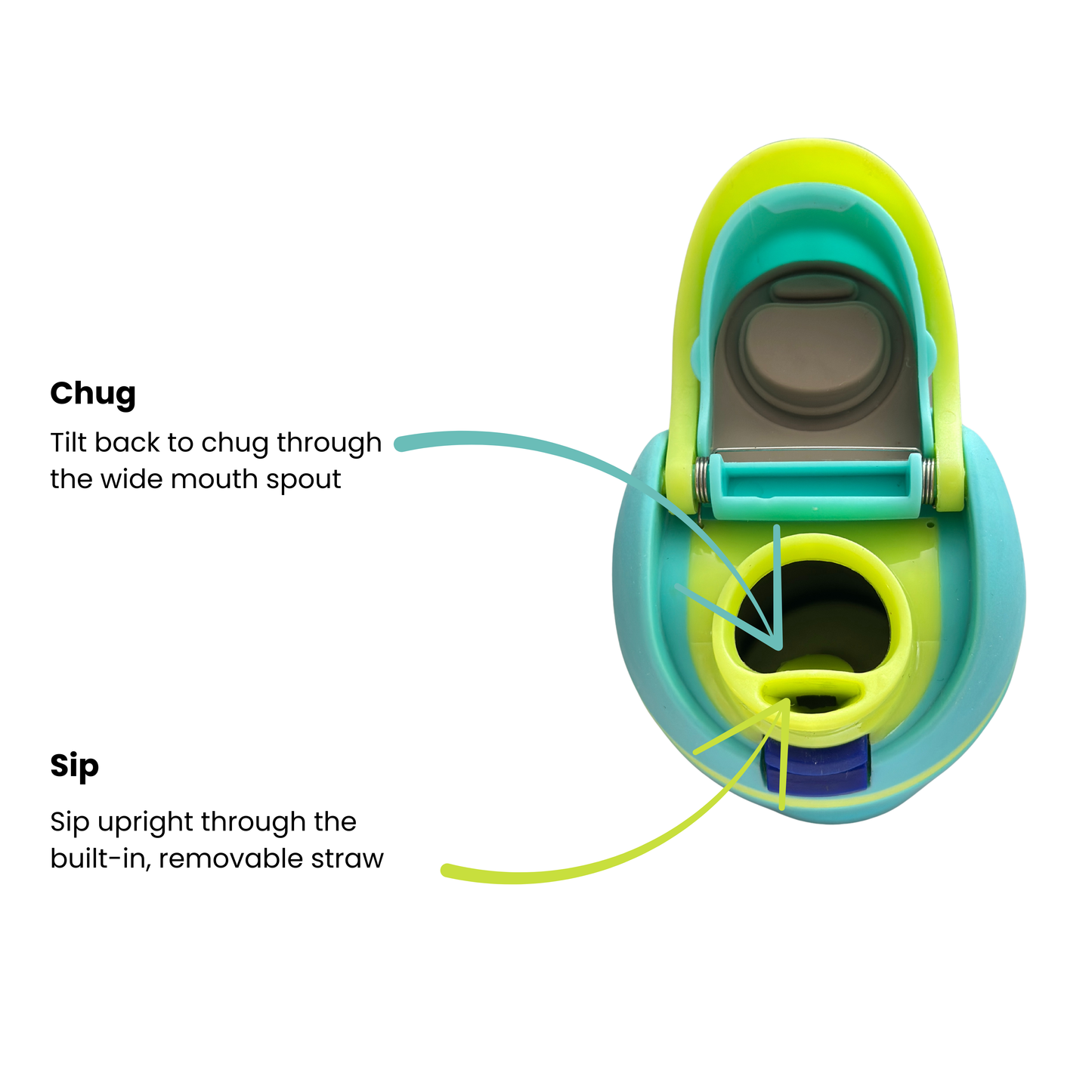 500ml Drinking Bottle - Aqua Blue