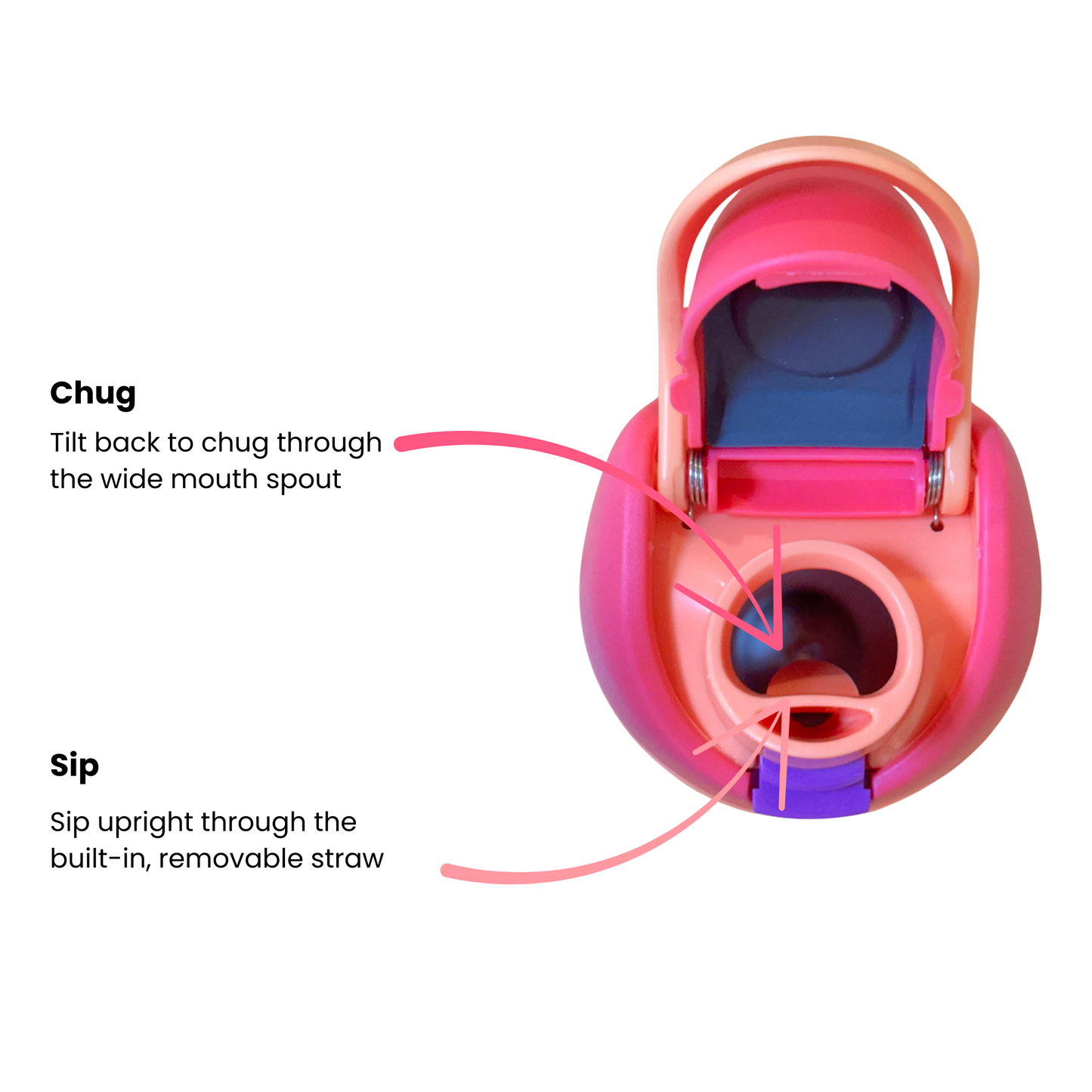 500ml Drinking Bottle - Party Pink