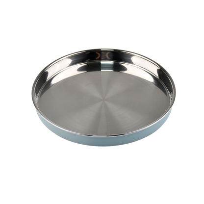Everyday Stainless-Steel Plate - Ash Blue
