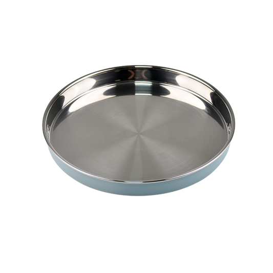 Everyday Stainless-Steel Plate - Ash Blue