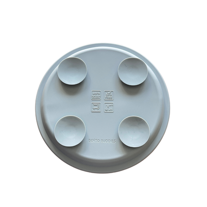 Everyday Stainless-Steel Portion Plate - Ash Blue