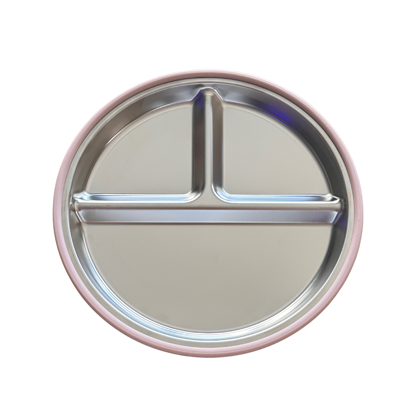 Everyday Stainless-Steel Portion Plate - Dusty Rose